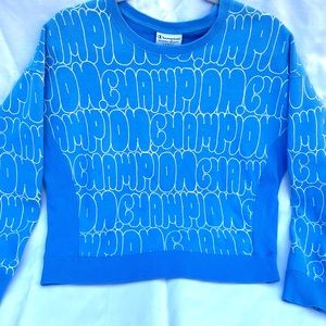 Champion bubble letter reverse weave hoodie woman’s size large